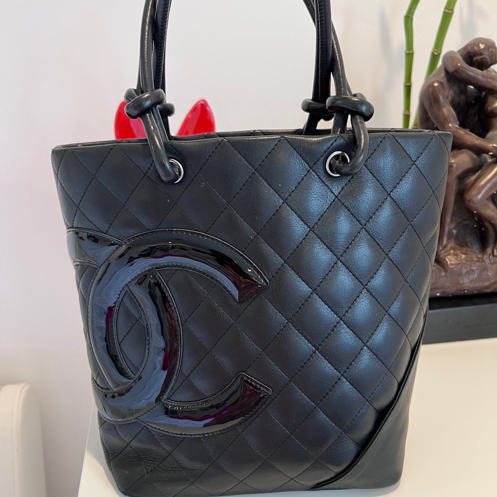 Authentic CHANEL Black Quilted Tote